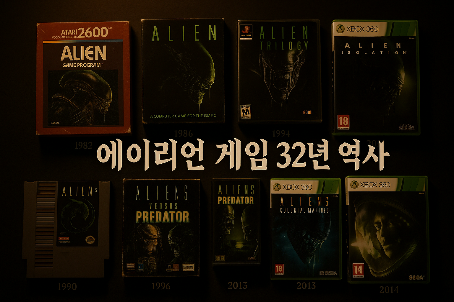 에이리언 게임 32년 역사 총정리... 1982년부터 2014년까지 출시된 모든 공식 작품들