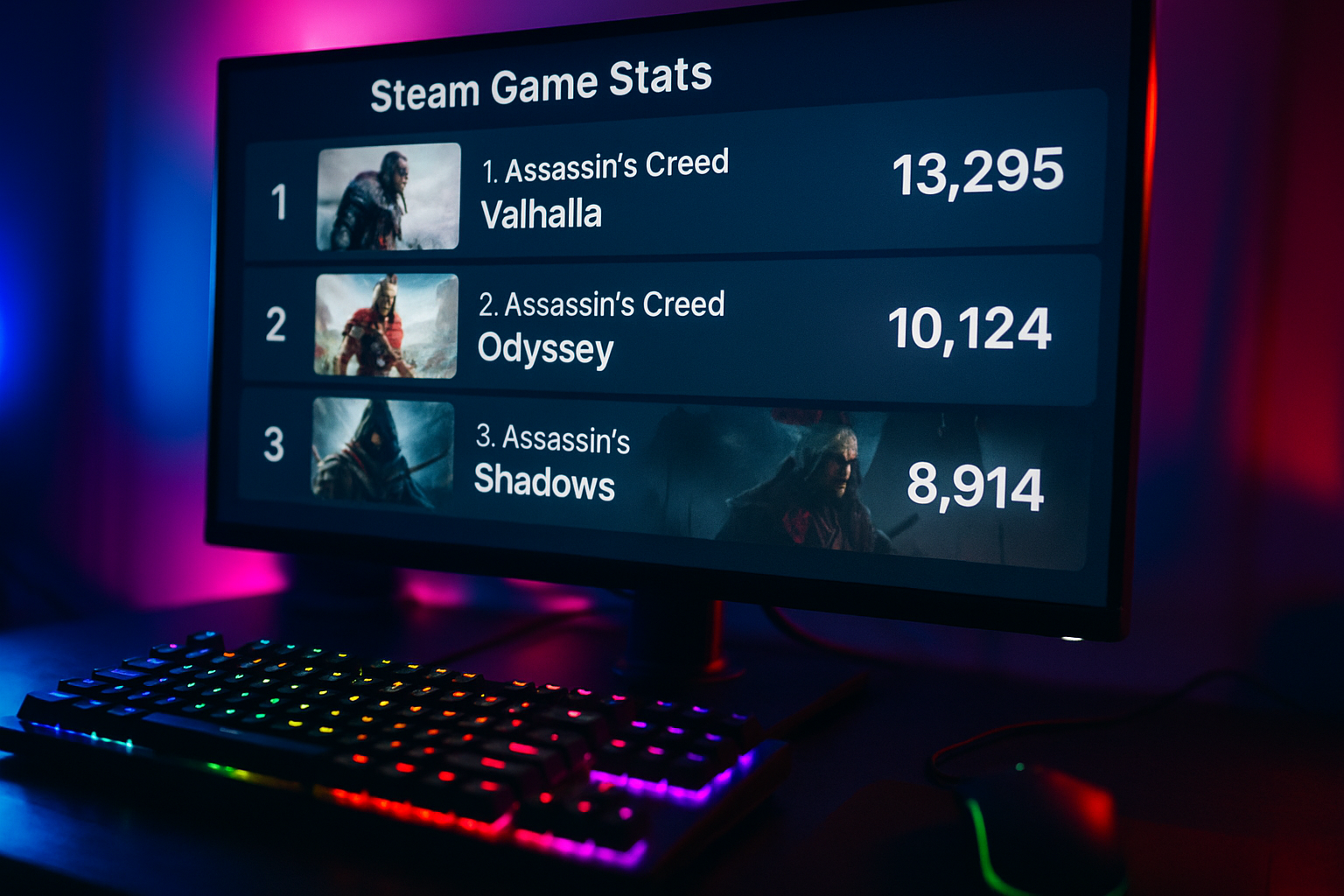 어쌔신 크리드: 섀도우, 스팀 플레이어 수 3위로 밀려나며 '충격' - 발할라·오디세이에 뒤처져