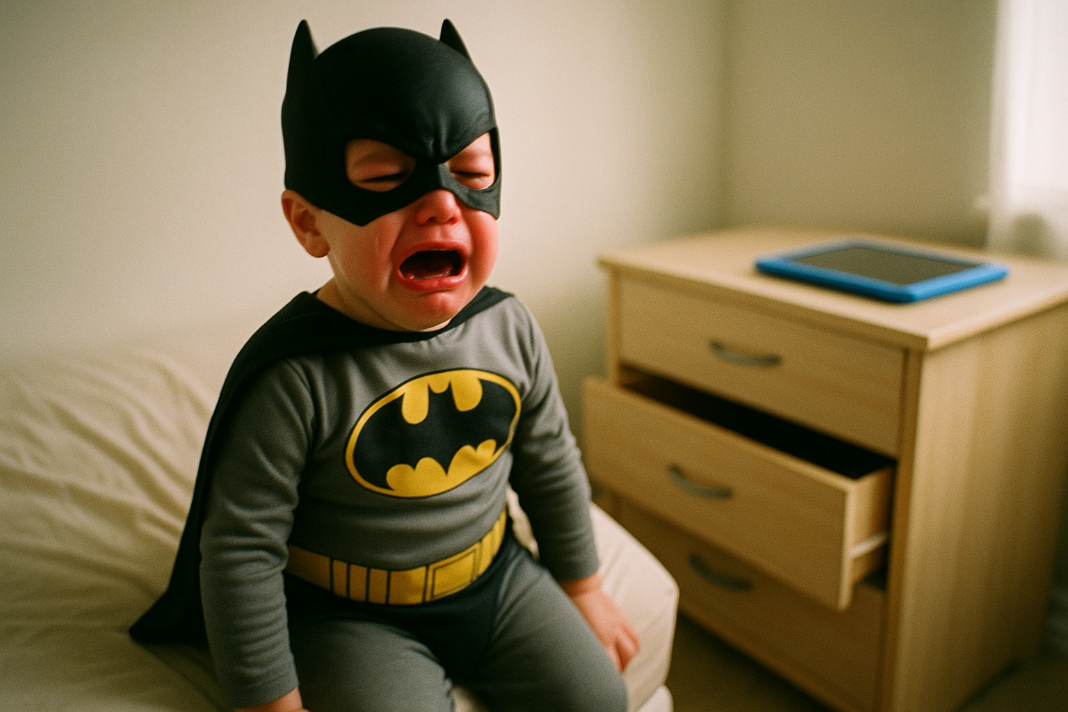 로블록스 영상 때문에 '오줌 서랍' 들통난 터키 아이, 배트맨 복장으로 절규