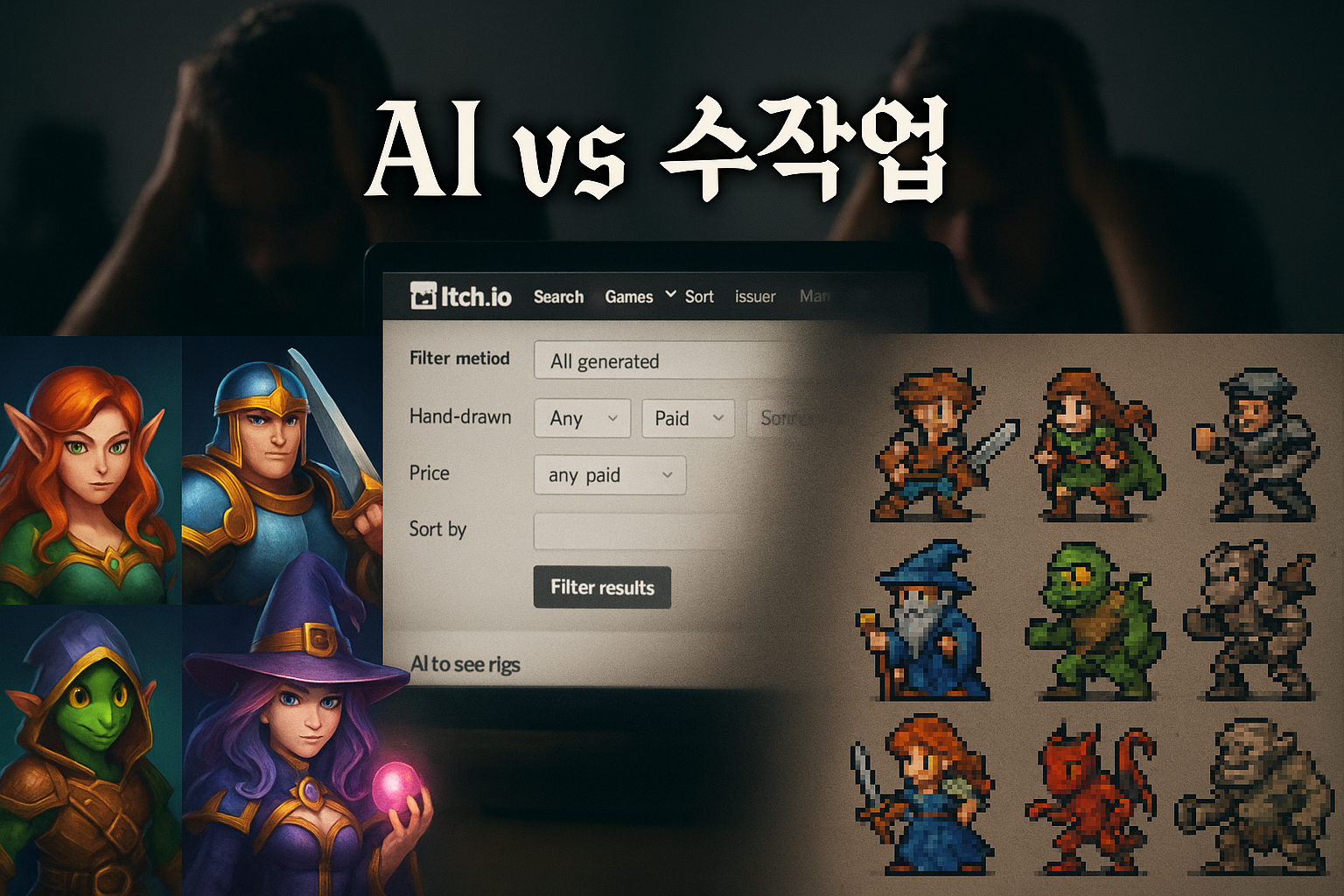 itch.io 1위 게임 에셋이 AI 생성물이라니... 인디 개발자들 '발칵'