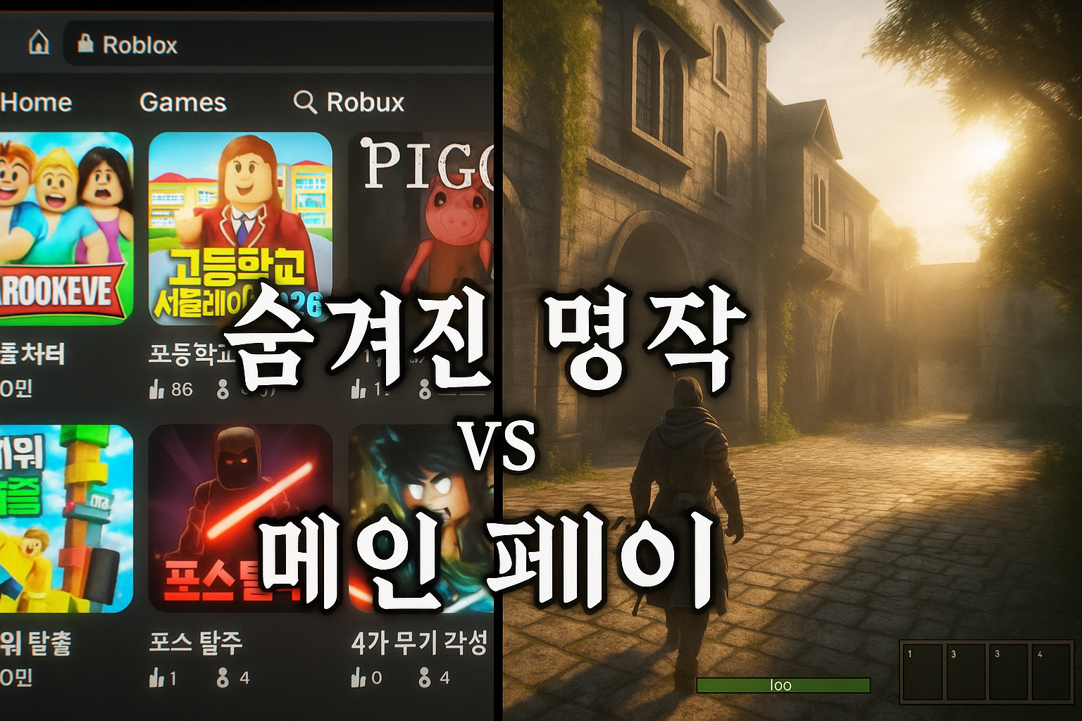 로블록스 유저들에게 진짜 게임 보여주면 벌어지는 일