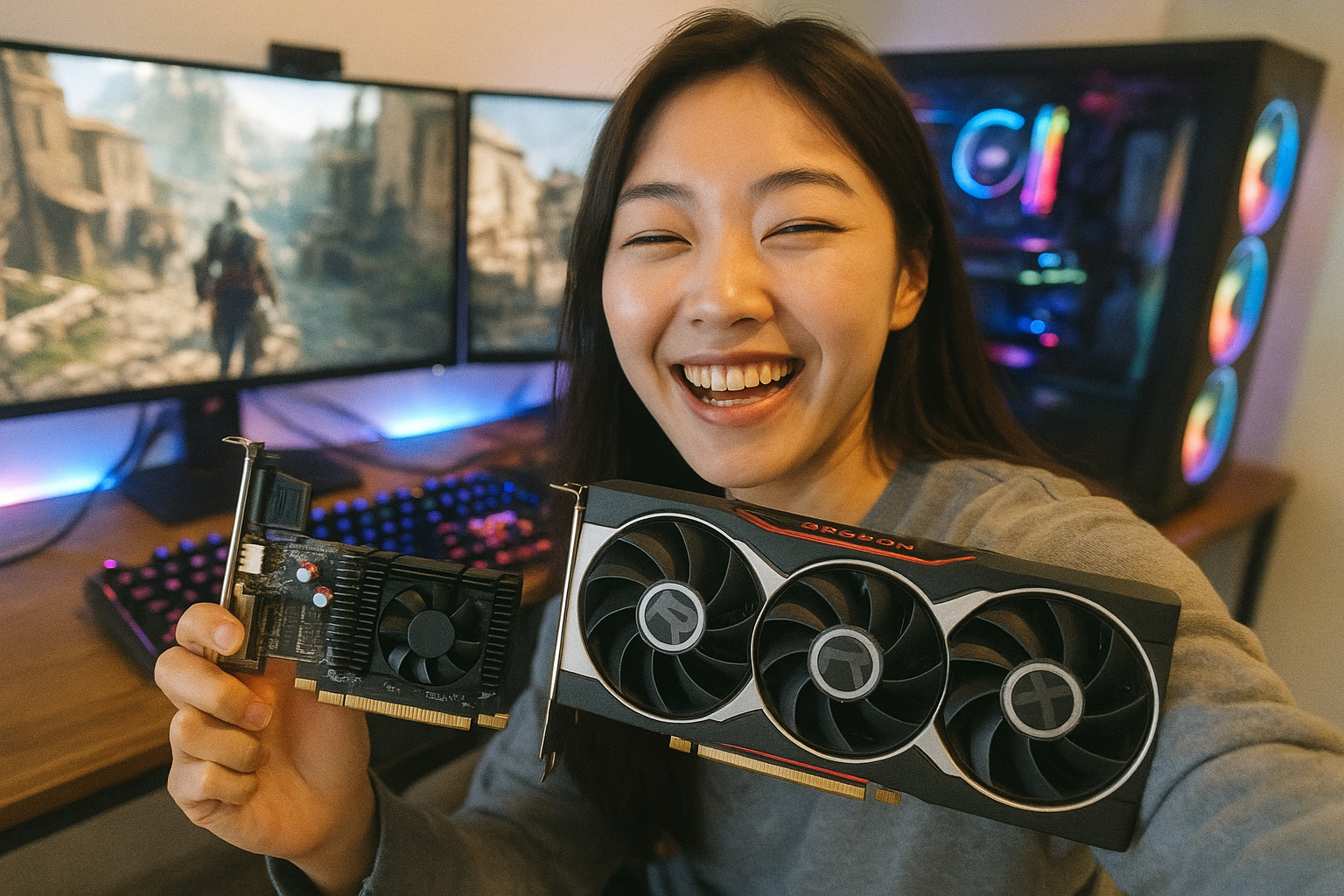 10년 꿈이 드디어 현실로... GT710에서 RX 9060XT로 '대격변' 업그레이드한 게이머