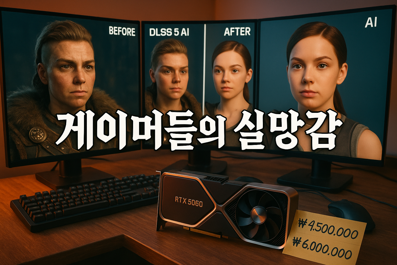 엔비디아 DLSS 5 발표에 게이머들 발칵, "AI 필터로 게임 캐릭터 얼굴 다 망가뜨렸다"
