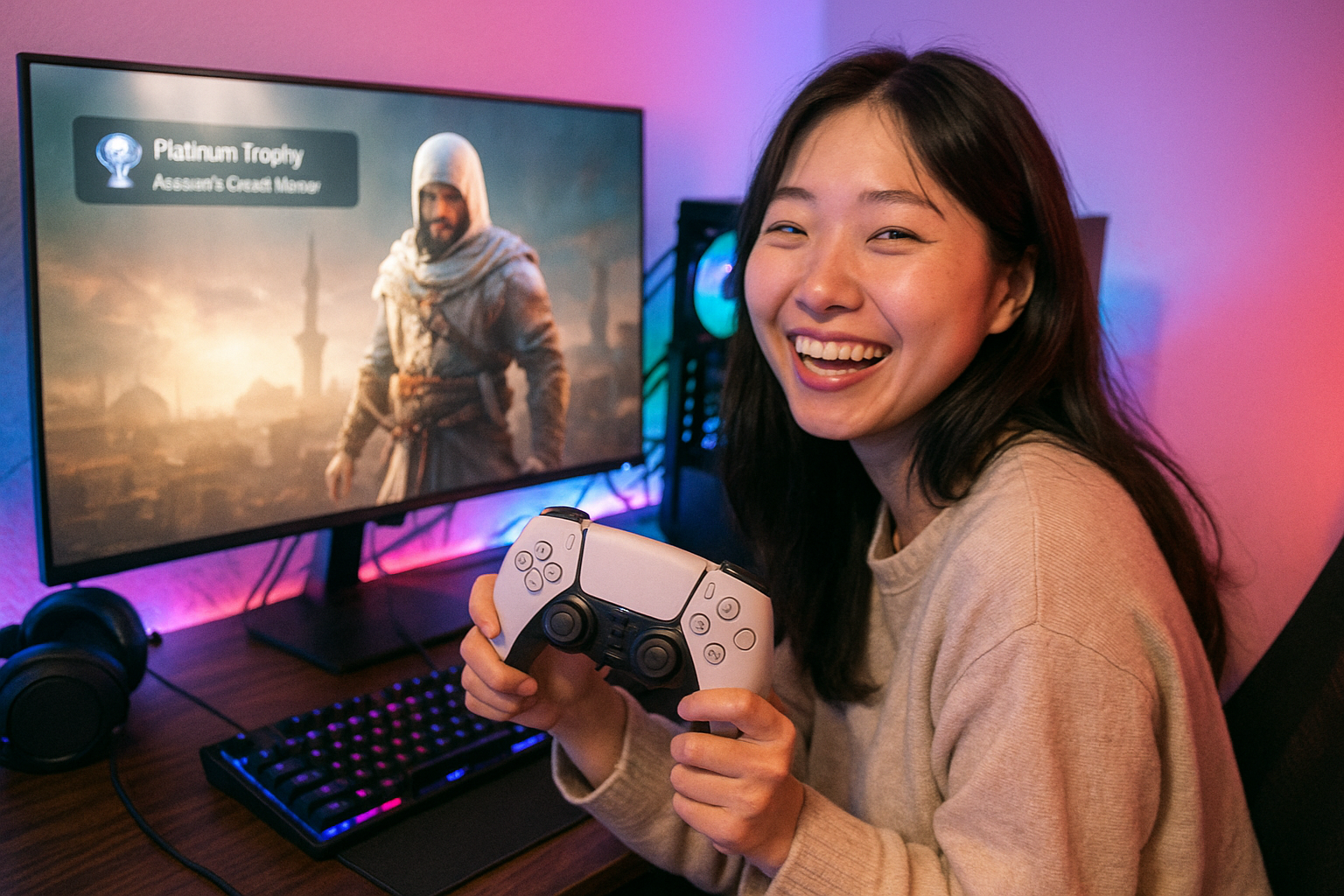 PS5 산 지 4개월 만에 첫 플래티넘, '어쌔신 크리드 미라지'로 트로피 헌터 데뷔