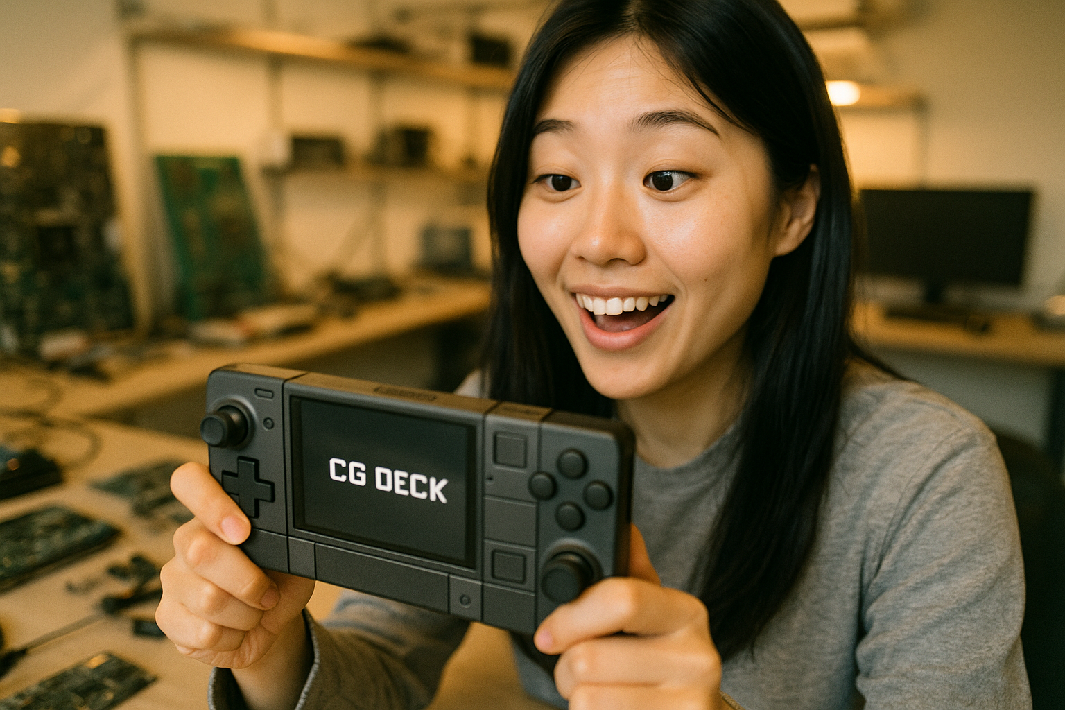 개발자가 직접 만든 오픈소스 휴대용 PC 'CG 덱'이 화제