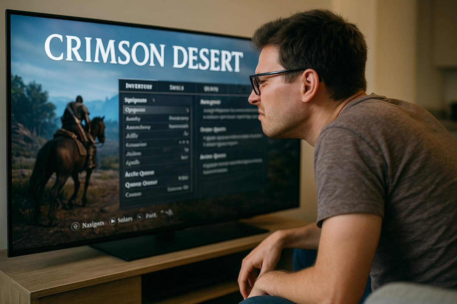 크림슨 데저트 콘솔판 글자 크기 논란, '55인치 TV 앞에 2피트 거리로 앉아야 보인다'