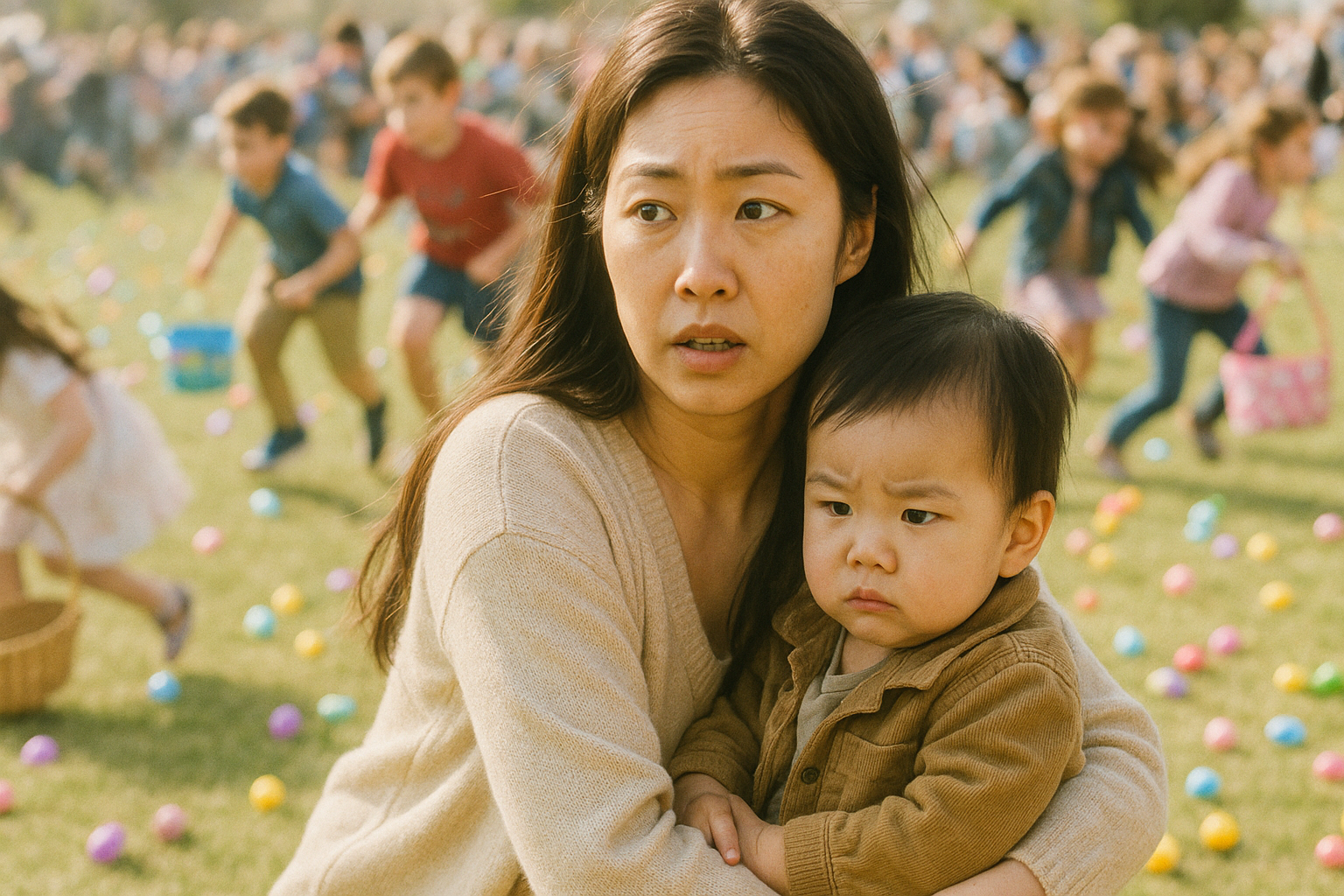 부활절 달걀 찾기 행사가 '배틀로얄'로 변했다, 18개월 아기 짓밟힌 충격 사연