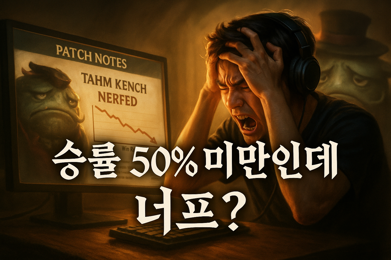 라이엇이 탐 켄치 때리는 이유가 '승률 50% 미만'인데도 너프? 유저들 발칵