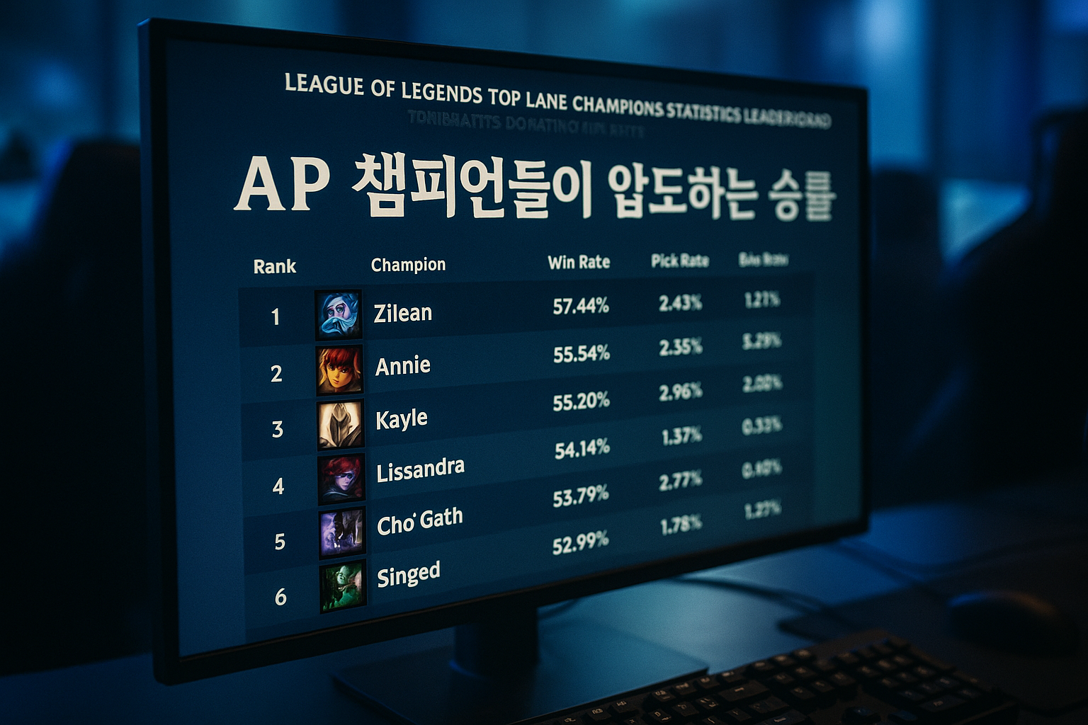 롤 탑라인에 AP 챔피언들이 몰려온다... 승률 상위권 점령한 마법사들