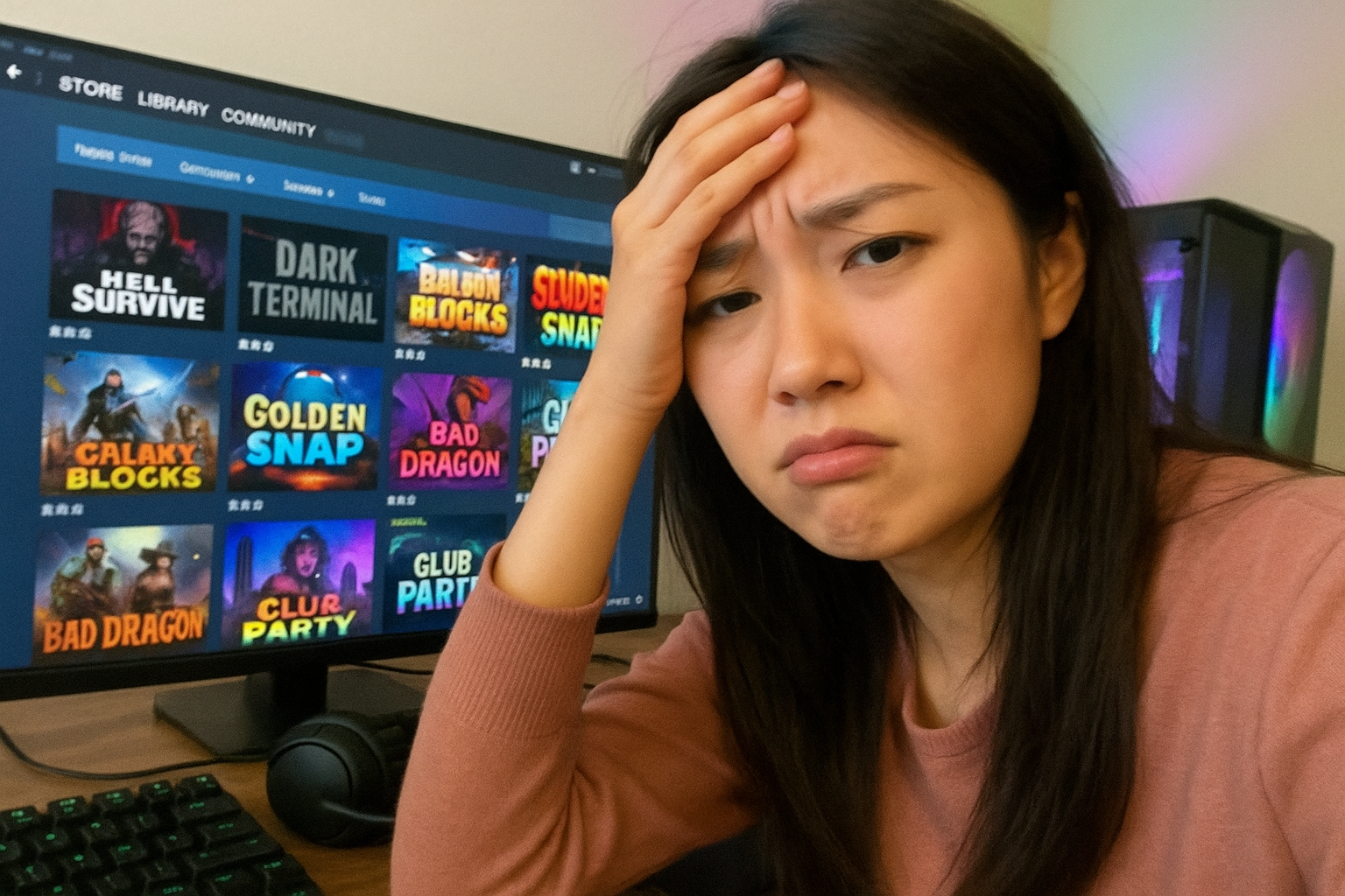 스팀 유저들 발칵, AI 게임들이 너무 많아졌다며 차단 기능 요구