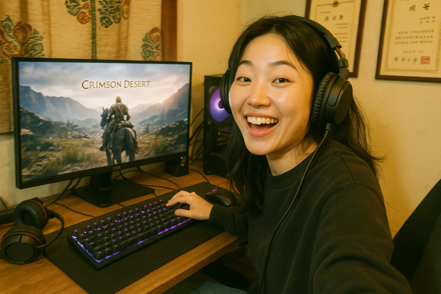 국무총리도 인정한 크림슨 데저트, '콘솔로 확장 가능' 정부 적극 지원 약속