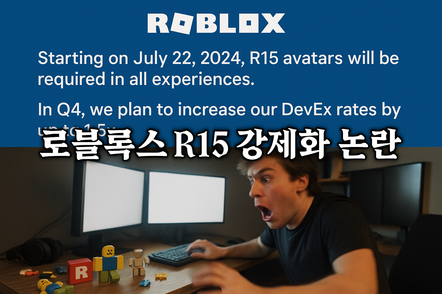 로블록스 R15 강제화에 유저들 발칵... "우리가 새 엔진 만들겠다"