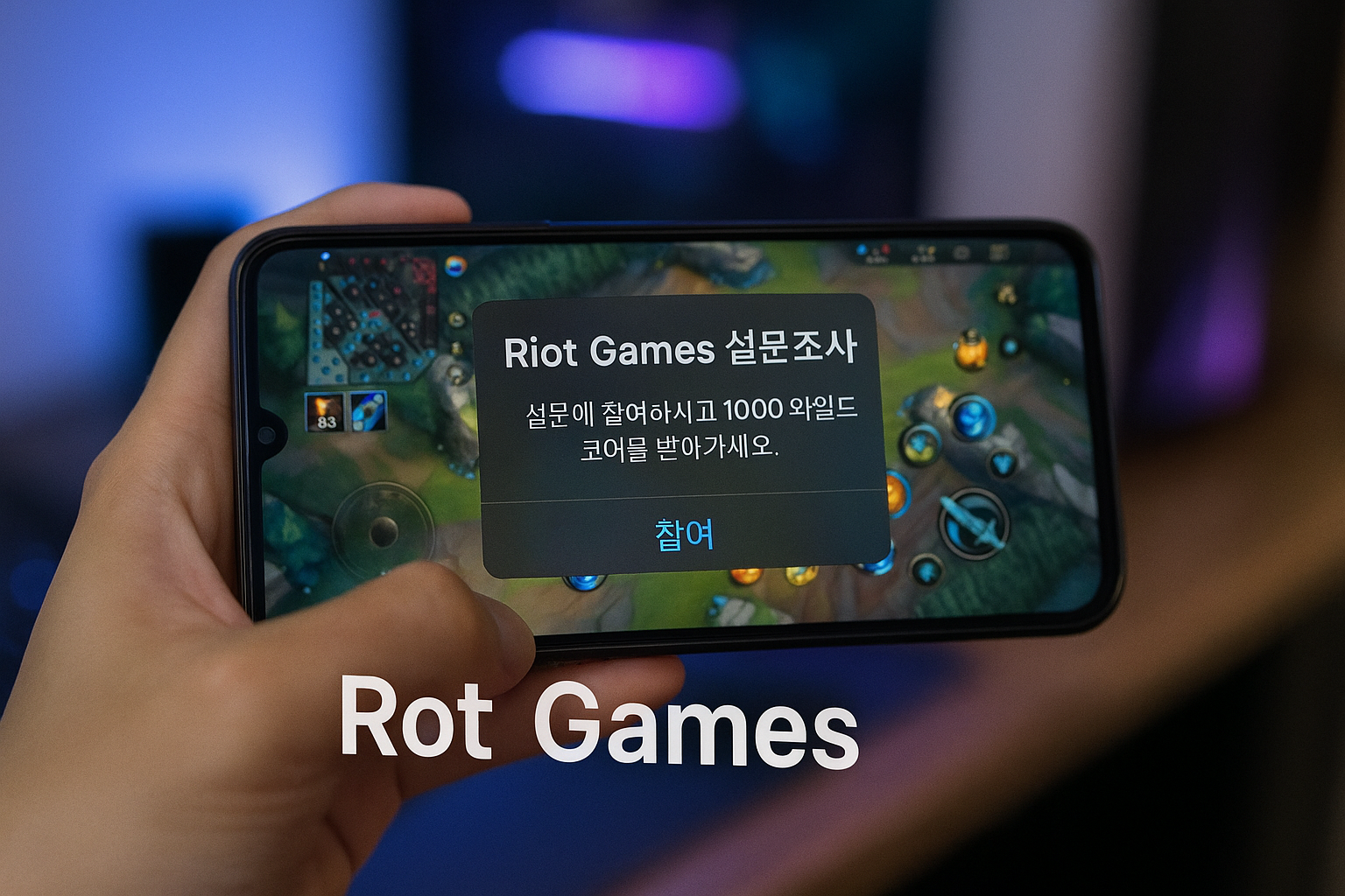 라이엇, 와일드 리프트 플레이어에게 1000 와일드 코어 지급하는 설문 발송… "새 게임 개발용"