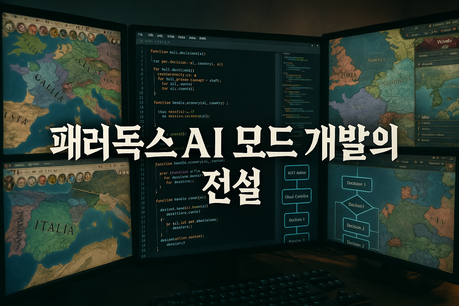 "배열도 없는 언어로 AI 모드를 만들었다"... 패러독스 게임 전설적 모더의 개발기 공개