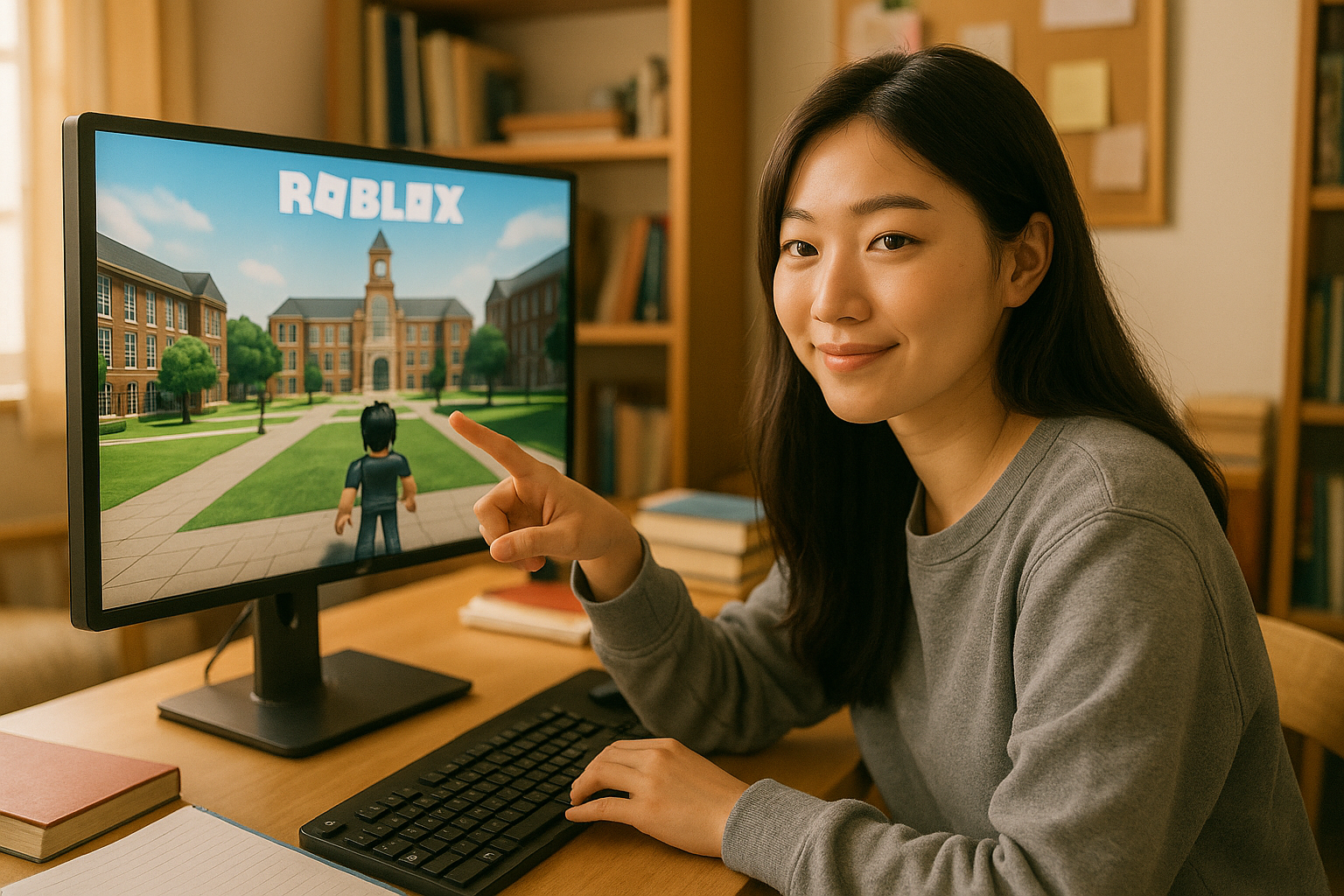 기말고사 대신 로블록스? 美 대학생이 만든 캠퍼스 재현작에 학생들 '폭소'