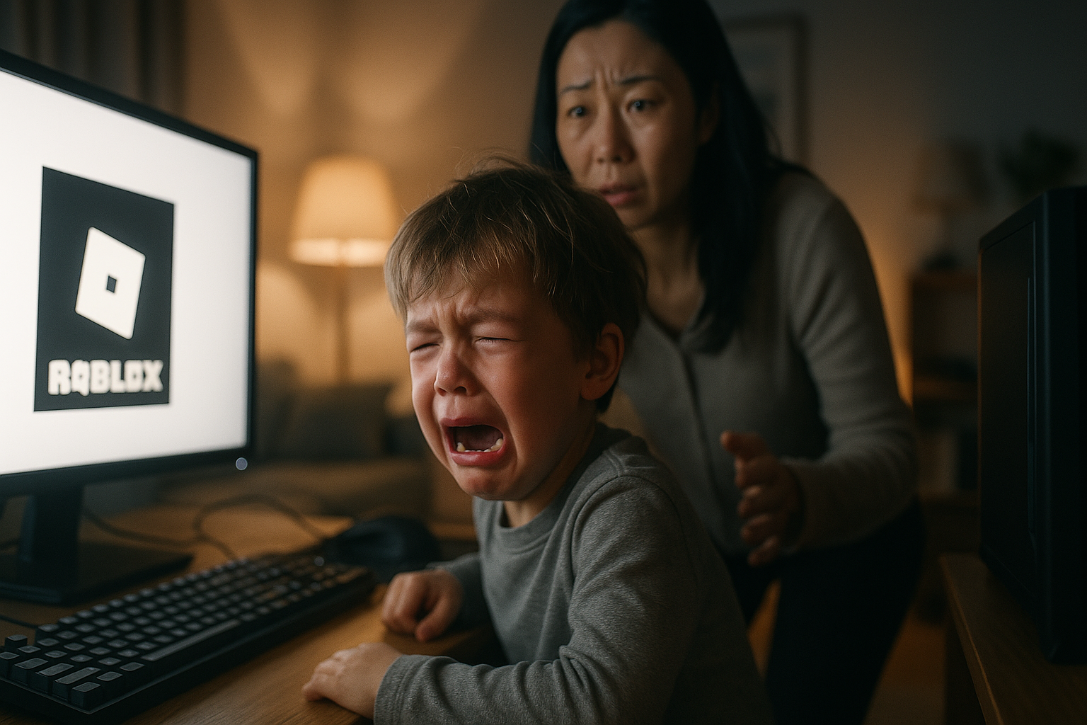 로블록스 영구 종료된다고 믿은 어린이, 엄마 앞에서 오열하며 애원하는 모습 포착