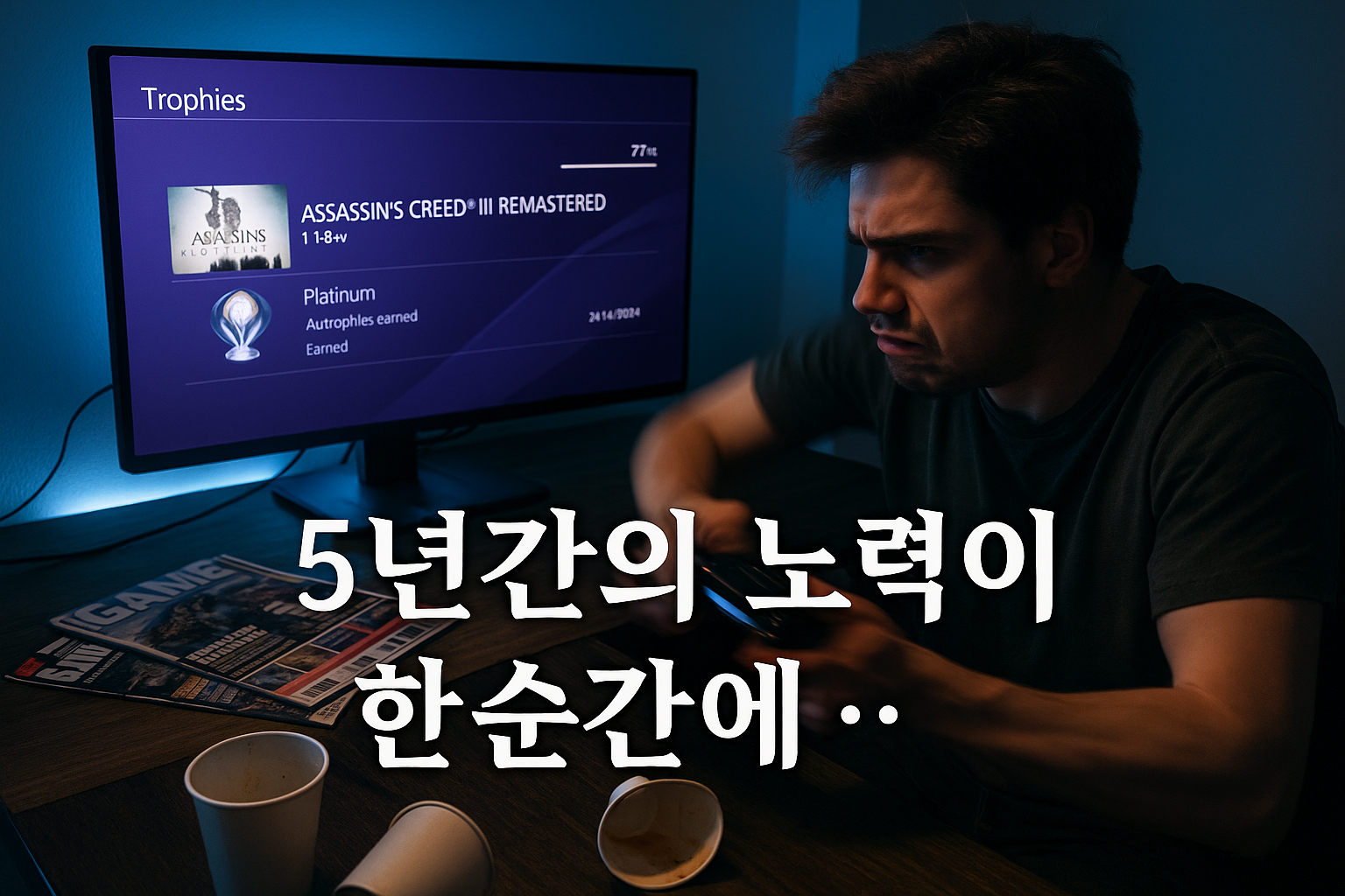 어쌔신 크리드 3 플래티넘 트로피, 5년 전 실수 하나로 영원히 포기